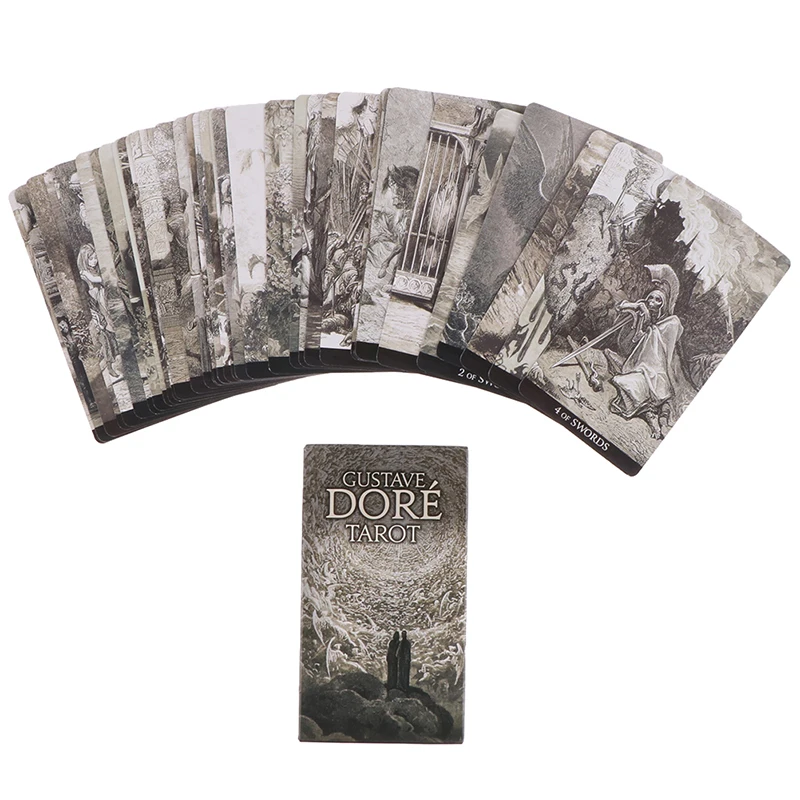 

78pcs Gustave Dore Tarot Card Family Party Entertainment Board Games Witch Divination Game Oracle Decks