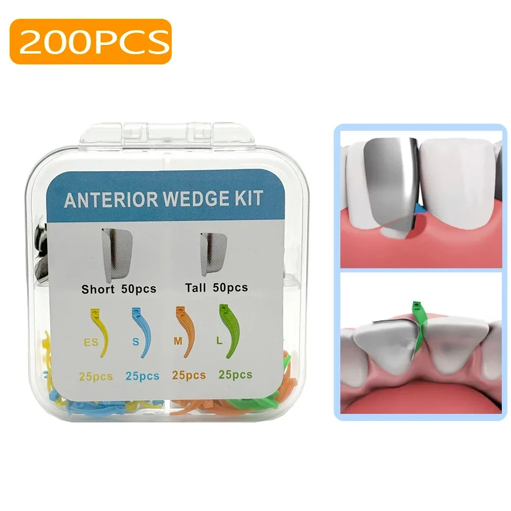 1Box Dental Anterior Matrix System Wedge Matrix Bands Interdental Wedges Dentistry Supplies Oral Materials