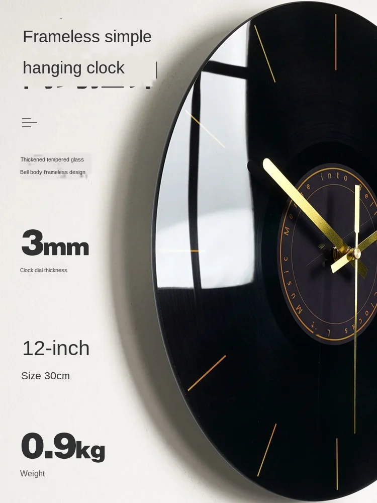 Luxury Glass Wall Clock Modern Silent Creative Watch Wall Clocks Home Deocr Living Room Kitchen Big Clock Reloj Cocina Gift