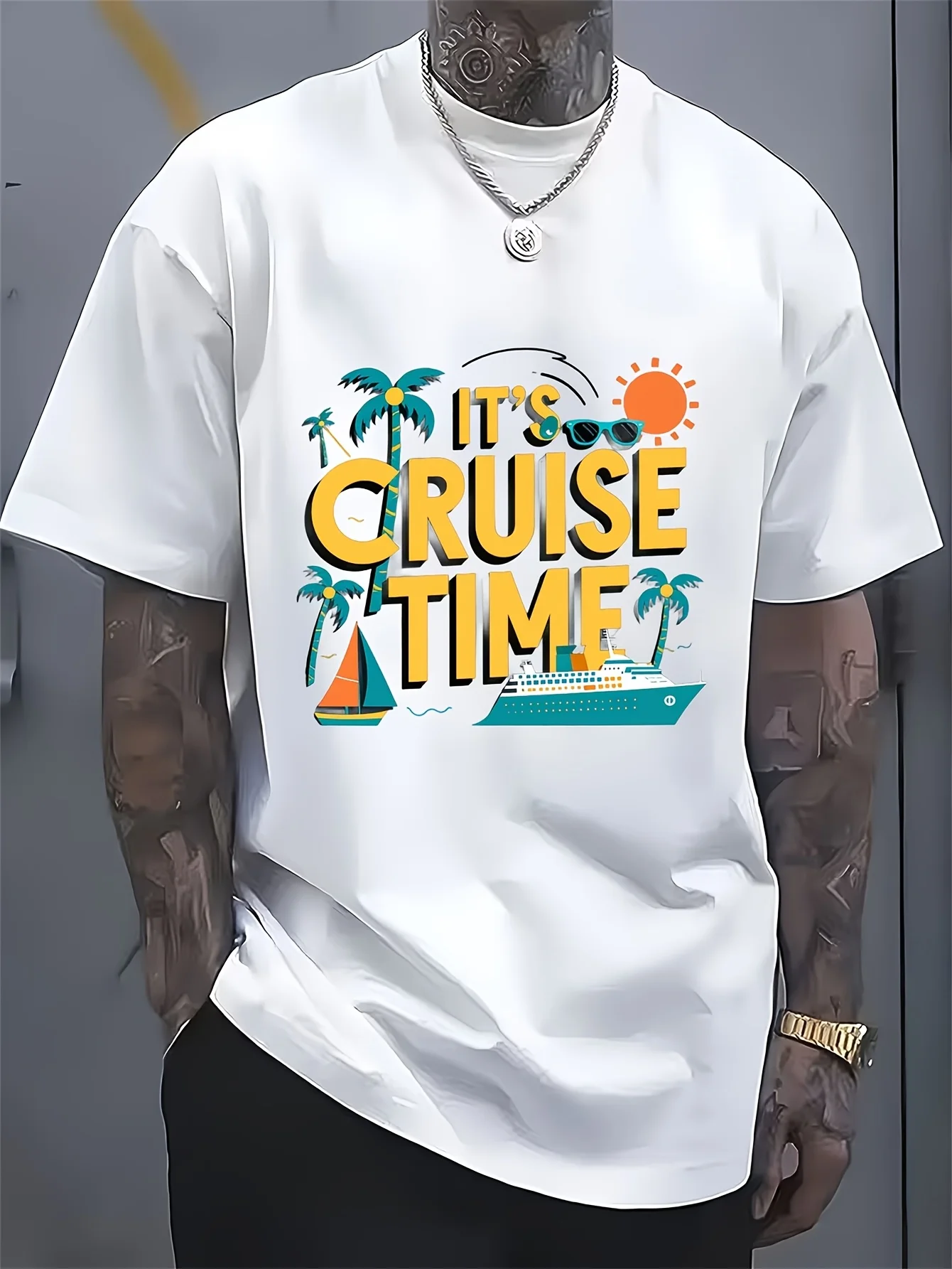 Casual Round-Neck T-Shirt Perfect for Summer with Breathable Fabric Available In Various Colors