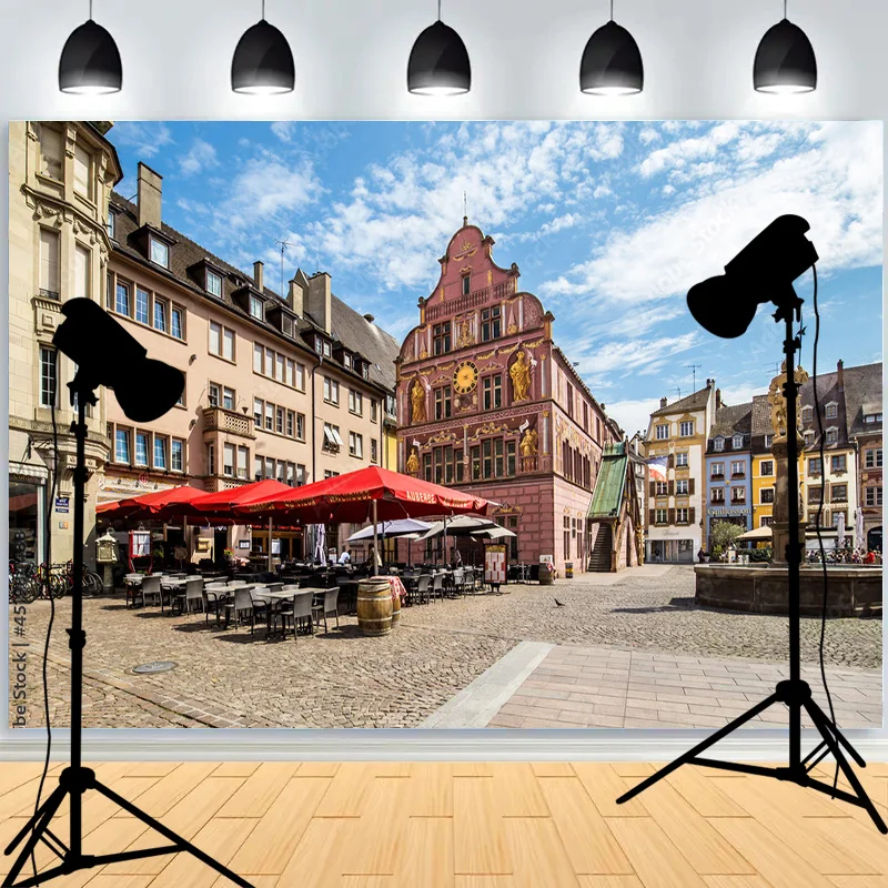 Décor de photographie de paysage urbain européen, palais, Tour Eiffel, pont, décoration intérieure, accessoires de fond de studio photo WD-13