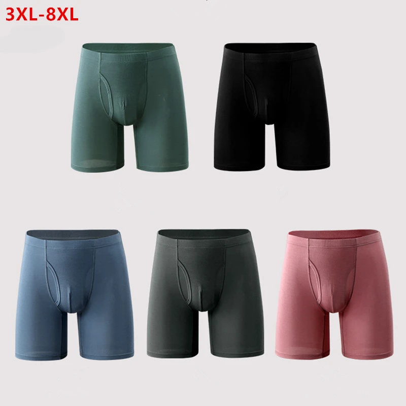 8XL Extra Long Boxer Men Underwear Soft High Waist Plus Size 7XL 6XL Sports Male Boxershorts 5XL Fat Pantie Slim Fit Underpants