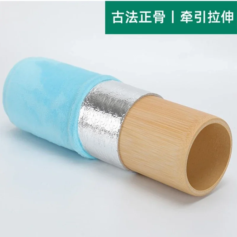 Bamboo Pillow Cervical Spine Pillow Repair Care Neck and Shoulder Traction Correction cylindrical bamboo tube rich bag hard