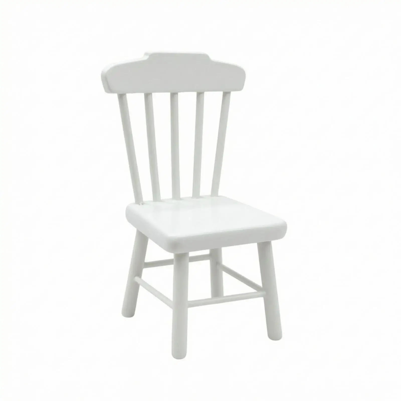 Miniature Wood Chair for Dollhouse 1 12 Scale White Finish Doll Furniture Seating for Tiny Kitchen Dining Room Diorama Decor