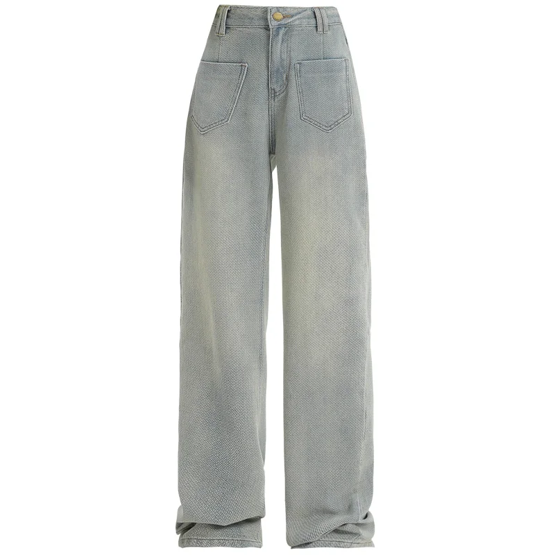 Y2K Loose Jeans Casual Trousers Women Wide Leg Straight High Waist Pants Autumn Fashion New Comfortable Fit