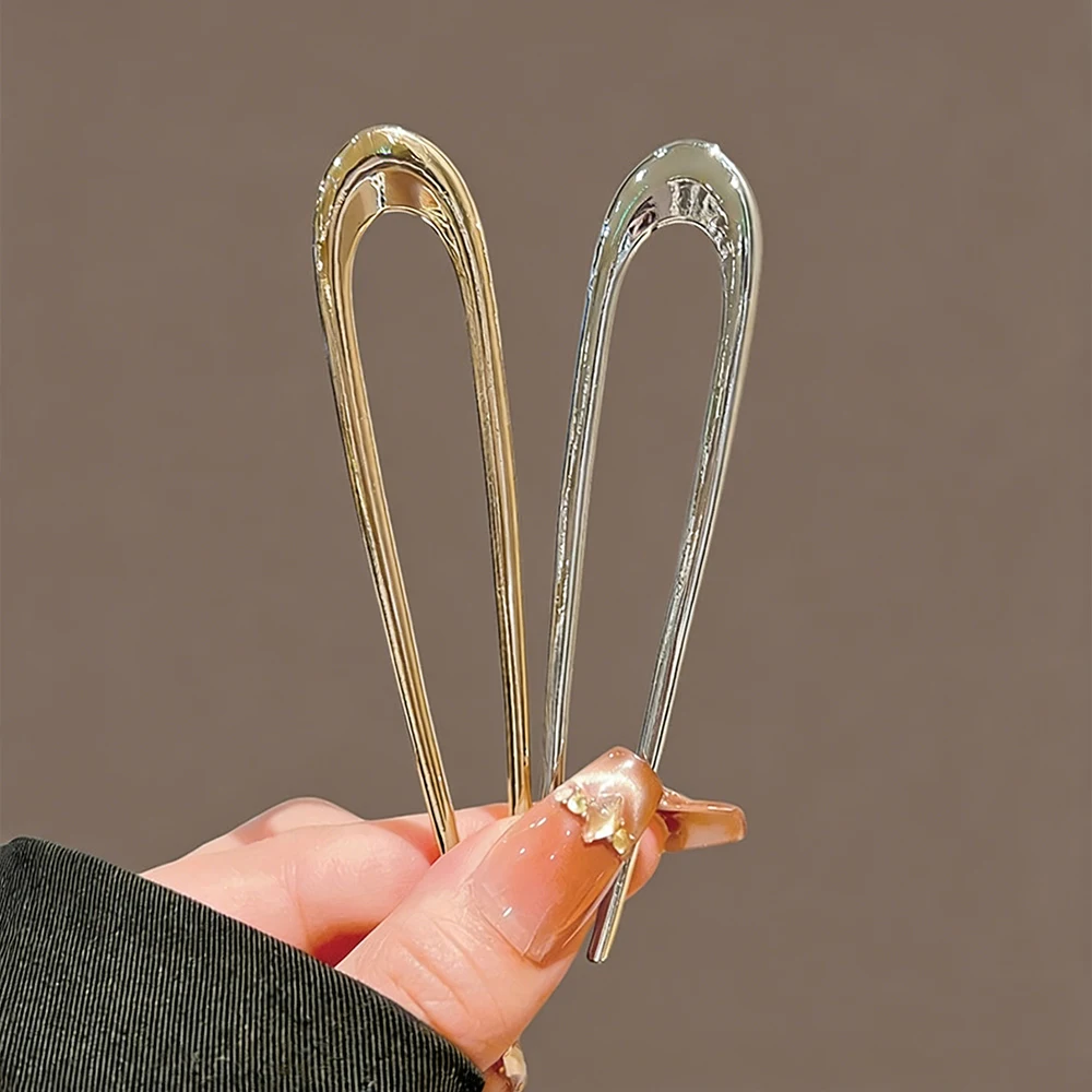 Alloy Minimalist U-shaped Hairpin Women Versatile Style Magical Tool Styling Bun Head Popular Internet Celebrity Hair Accessory view 5