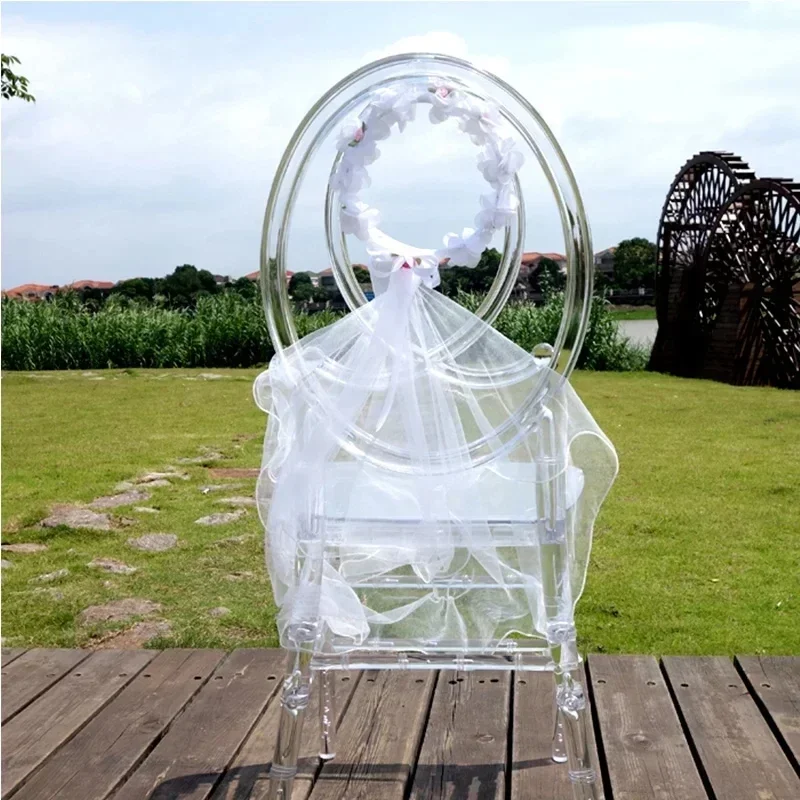 Acrylic Transparent Chair Wedding Chair Detachable Outdoor Wedding Moment Party Gathering in Hotel House or Church