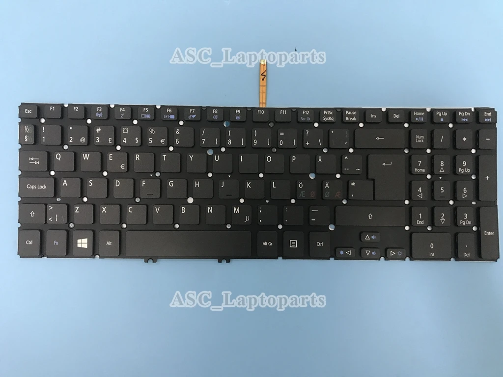 New Norwegian Swedish Nordic Finnish Danish Keyboard For Acer aspire M5-581G M5-581T M5-581TG M5-582PT V5-551 V5-551G BACKLIT