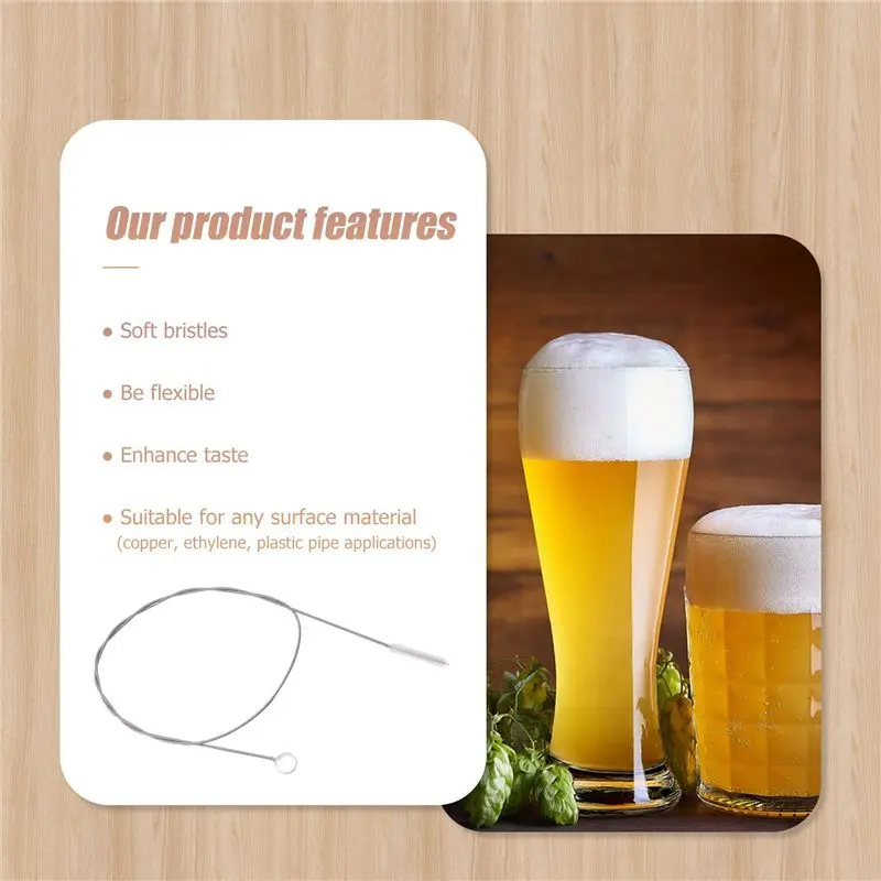 ABKW-1.5M Inlet And Outlet Pipe Cleaning Spring Brush Long Brush Beer Barrel Fermentation Tank Tube Hose Cleaner