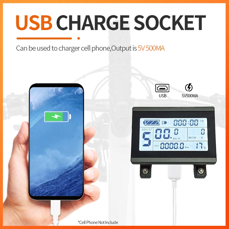 Ebike KT LCD3/LCD3U Display 36V/48V 72V LCD3 kt-lcd led SM