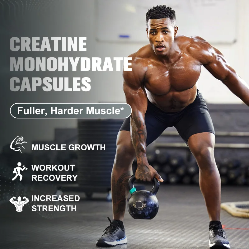 Creatine Monohydrate for Muscle Endurance, Improve Athletic Performance, Muscle Build, Non-GMO, Gluten-Free