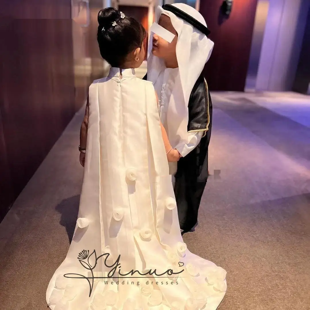 customized Dubai Luxury Flower Girl Dresses Flower Gir Ldress 2025Fashion Beautiful Girl Princess Wedding Dress Ball Gown Pagea