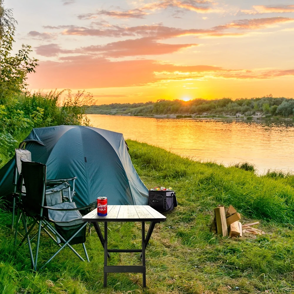 Folding Portable Camp Table Adjustable Height Lightweight Collapsible Outdoor Indoor Picnic Side Table Easy Storage Stain