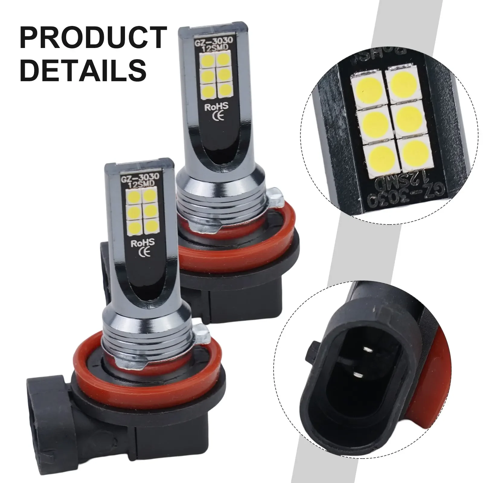 

2pcs set H11 H8 H9 H1 H3 Fog LED Headlight H11 LED Headlight 9012 HIR2 9005 HB3 H10 9145 9006 HB4 High Quality