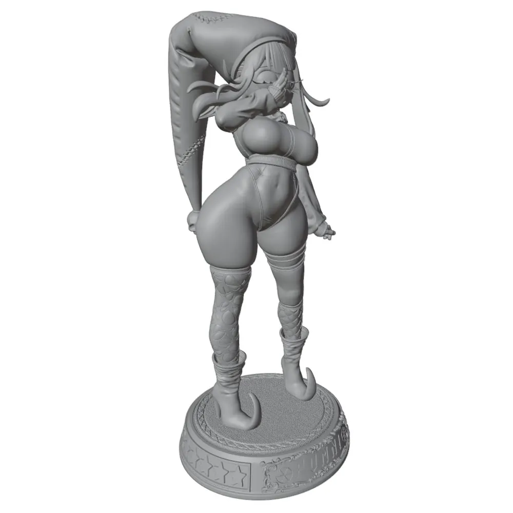 1/24 Room Decoration Anime Character Statue GK Miniature 3D Printed Gray Model Figurine DIY Doll Model Unassembled And Unpainted view 5