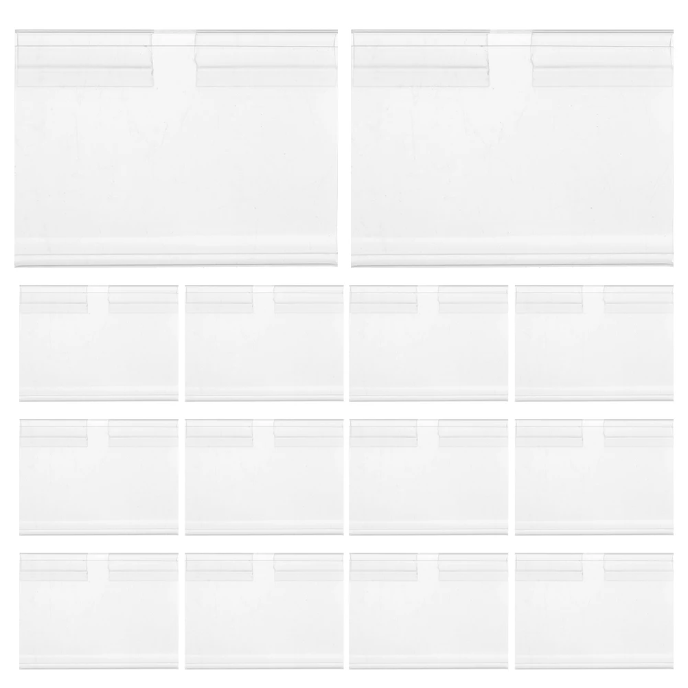 20 Buah Tempat Label Harga PVC Serbaguna Tempat Label Rak Display Harga Aksesori Toko Supermarket Label Rak