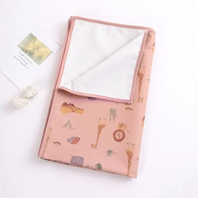 R6FD 35x50cm Portable Baby Changing Pad Waterproof Reusable Diaper Pad Cover Changing Mat Crib Mattress Sheet