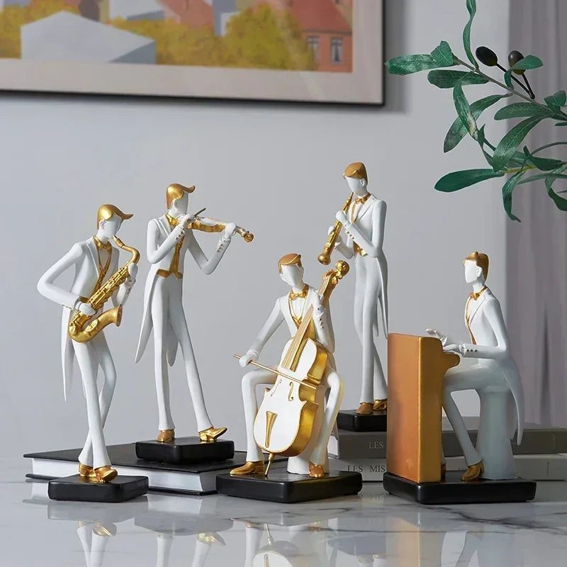 Moderne Muziek Performance Karakter Hars Accessoires Kantoorkast Inrichting Home Livingroom Tafel Handwerk