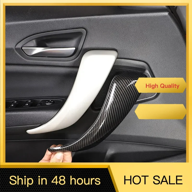 

For BMW 1 2 Series F20 F21 F22 F23 2012-2018 ABS Carbon Fiber Car Inner Door Armrest Handle Cover Trim Sticker Car Accessories