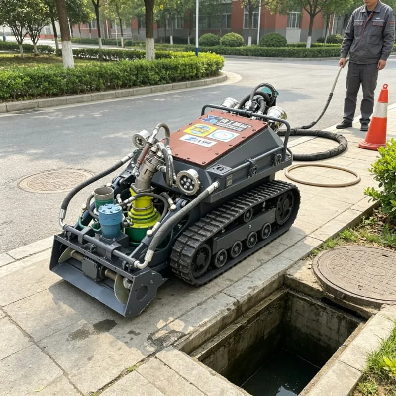 High Torque Submersible Dredging Robot Crawler Type With Suction Pump For River Lake Sediment Cleaning Customized