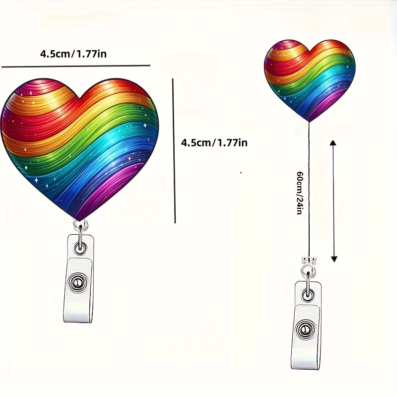 Carrete de insignia retráctil de diseño elegante, soporte de identificación acrílico duradero para enfermeras, trabajadores de oficina y estudiantes, 1 ud.