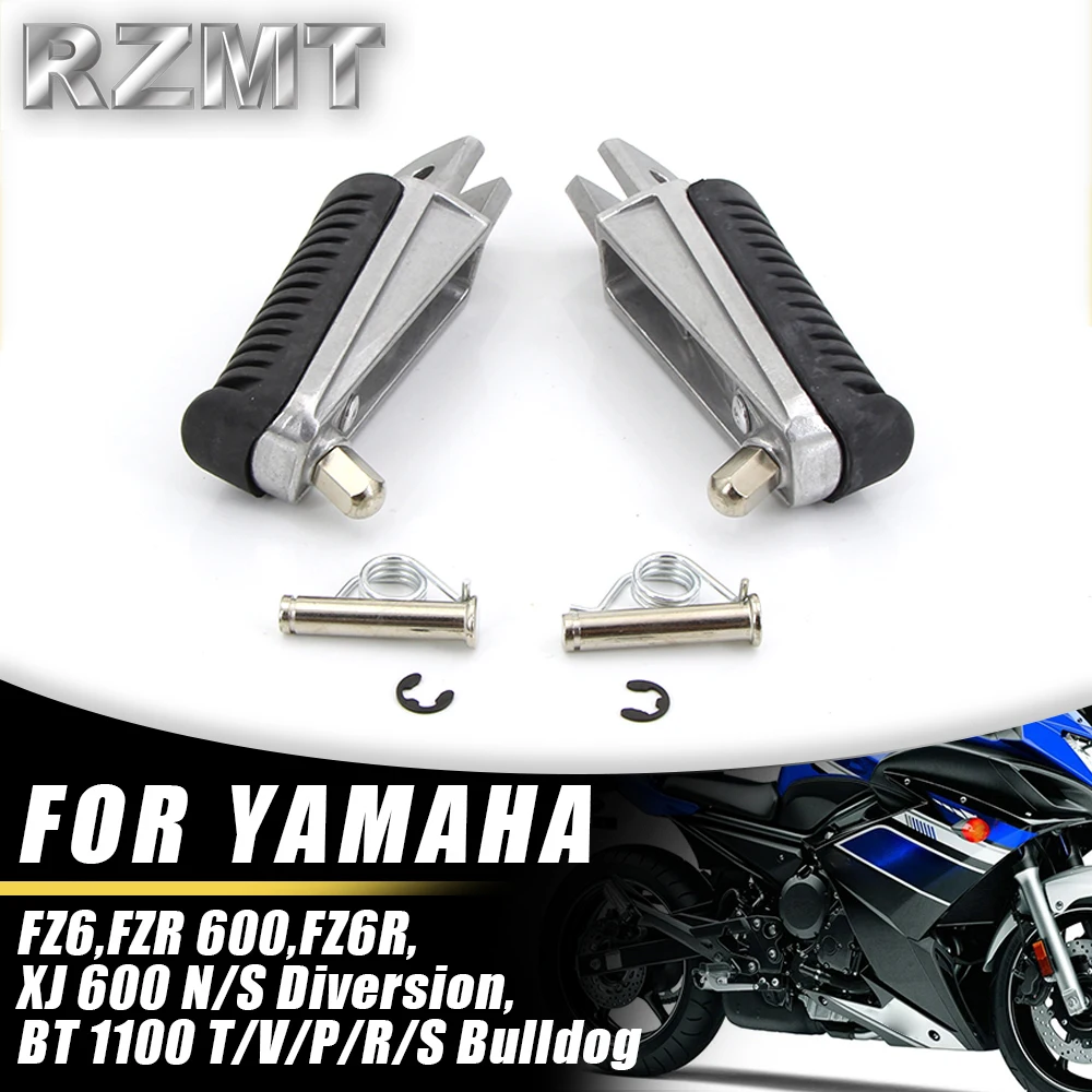 Motorcycle Folding Parts For YAMAHA TDR125R FZR600 FZS600 XJ600 Front Foot Rests Pedal Bracket Assembly Kit Transverse grain