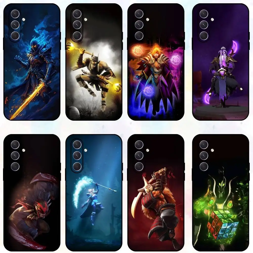 حافظة هاتف لعبة D-Dota 2 الرائعة لهاتف سامسونج جالاكسي A73، A72، A71، A70، A53، A52، A51، غلاف أسود ناعم آخر #1
