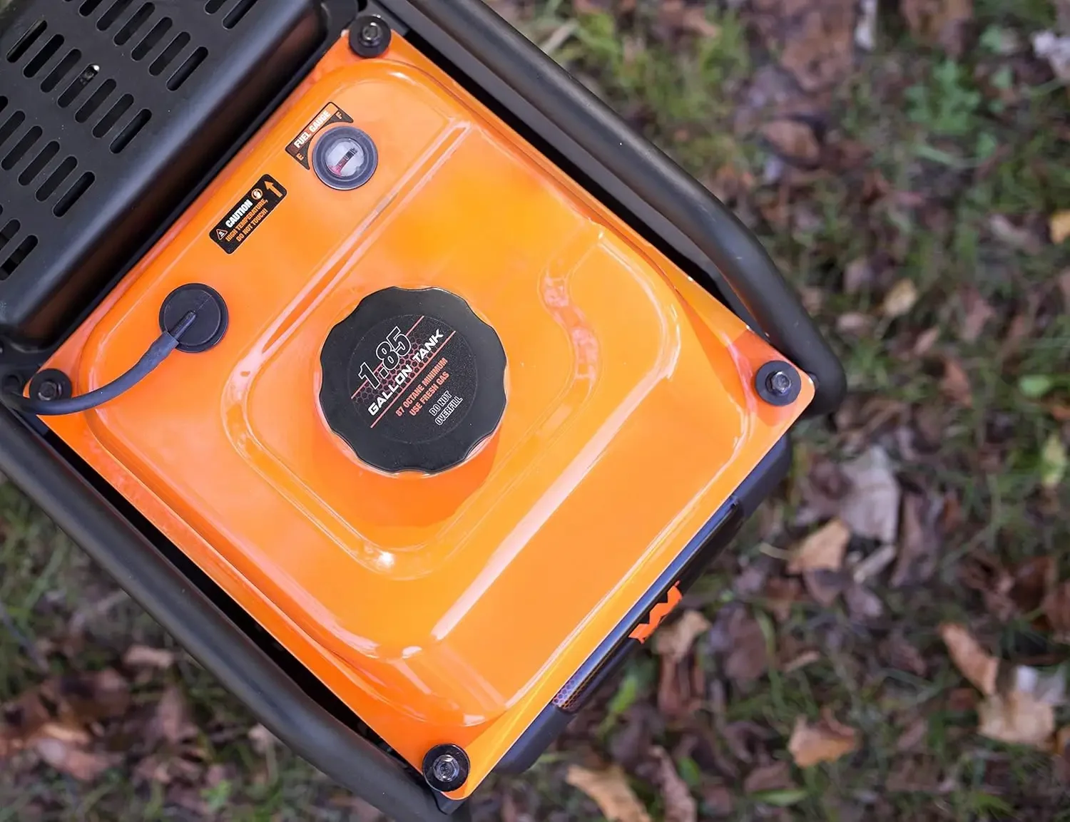 Générateur d'onduleur à cadre ouvert GN400i RV-Ready de 4000 watts, compatible CARB, noir/orange