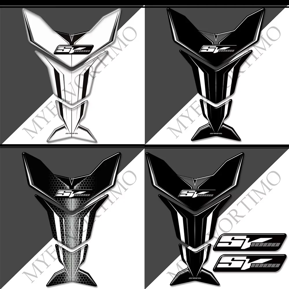 Stiker 3D pelindung bahan bakar bantalan tangki sepeda motor, stiker Decal lutut antigores untuk Suzuki SV1000S SV 1000 S SV1000