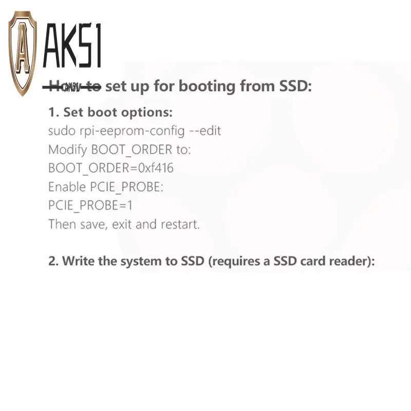 AK51-PCIE M.2 NVME 2230 2242 Gen3 SSD HAT Kit scheda di espansione per Raspberry Pi 5 PCIE M.2 NVME SSD HAT