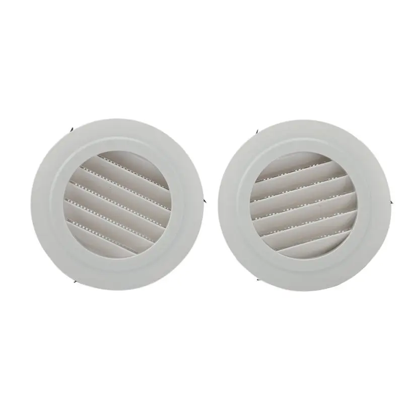 A98E-6 Pieces 4 Inch Air Vent Louver, Air Grill Cover With Built-In A Fly Screen For Bathroom Office Home