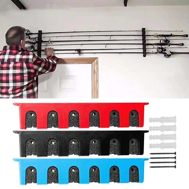 Vertical Fishing Rod Rack Fishing Rod Placement Display Rack Rod Holders For Wall Fishing Pole Storage Wall Mount Fishing Rod