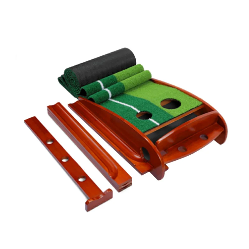 2026 Golf Putter Use Solid Wood Outdoor Putting Greens Perfect Practice Golf Mat Great Portable Wood Putting Green Training Matp