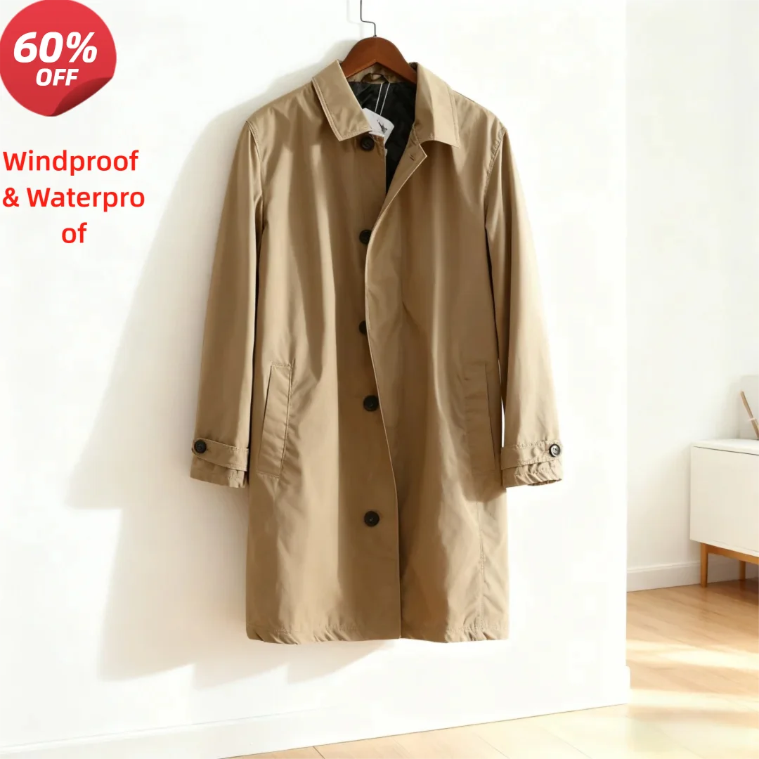 

Men's All-Weather Quilted Parka - Windproof & Waterproof Insulated Overcoat for Winter