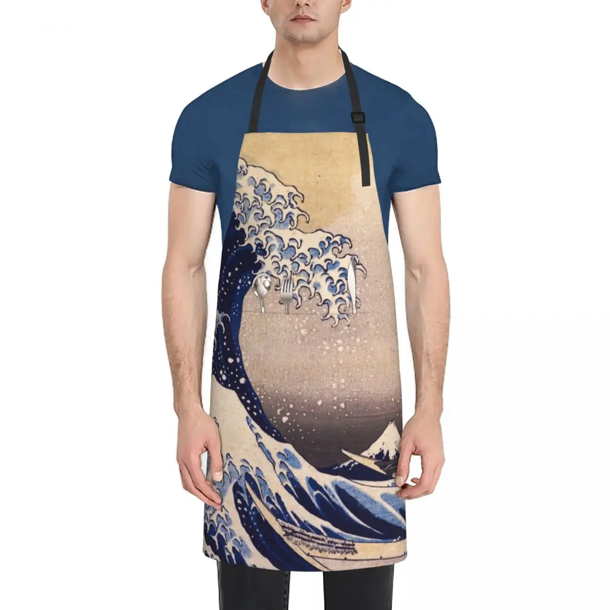 

The Great Wave off Kanagawa by Katsushika Hokusai (c 1830-1833) Apron Chef Uniform Women Kids bib Apron