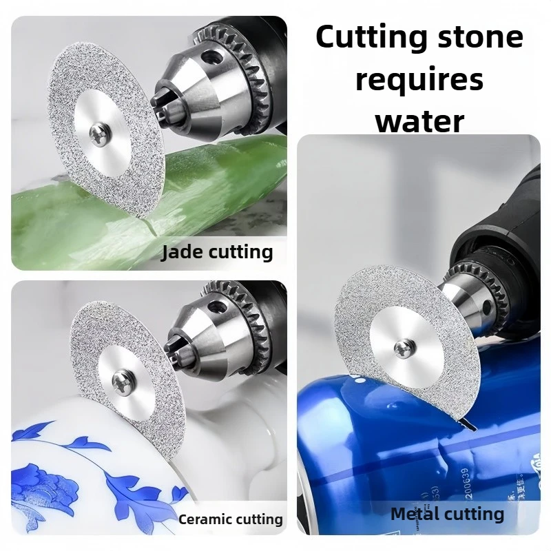 

Diamond Cutting Grinding Wheel High-Hardness Multi-Purpose Saw Blade 3mm Shank for Electric Rotary Tool Jade Small Cutting Disc