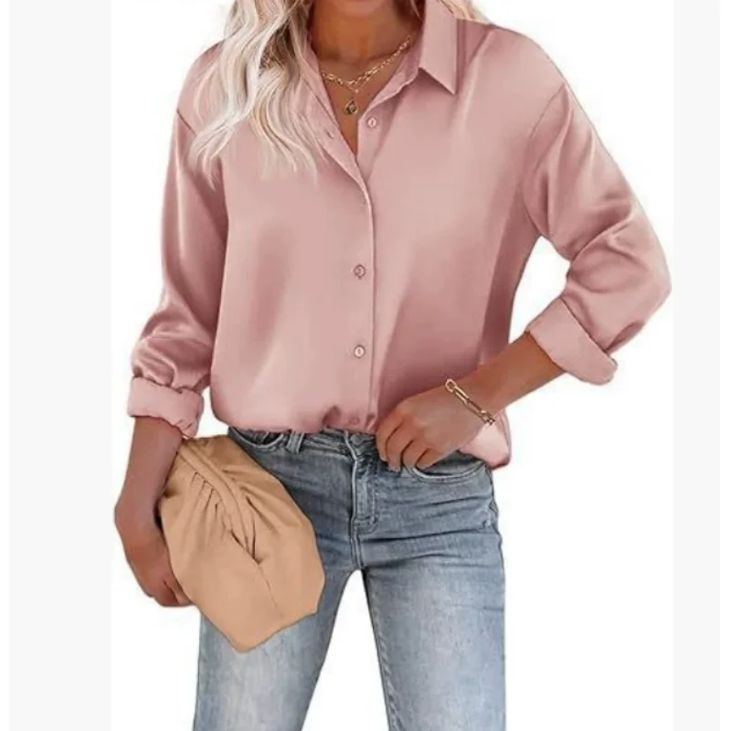 

High End Women Long Sleeve Shirt 2025 Autumn Casual Loose Lady Tops Women Clothing D0313