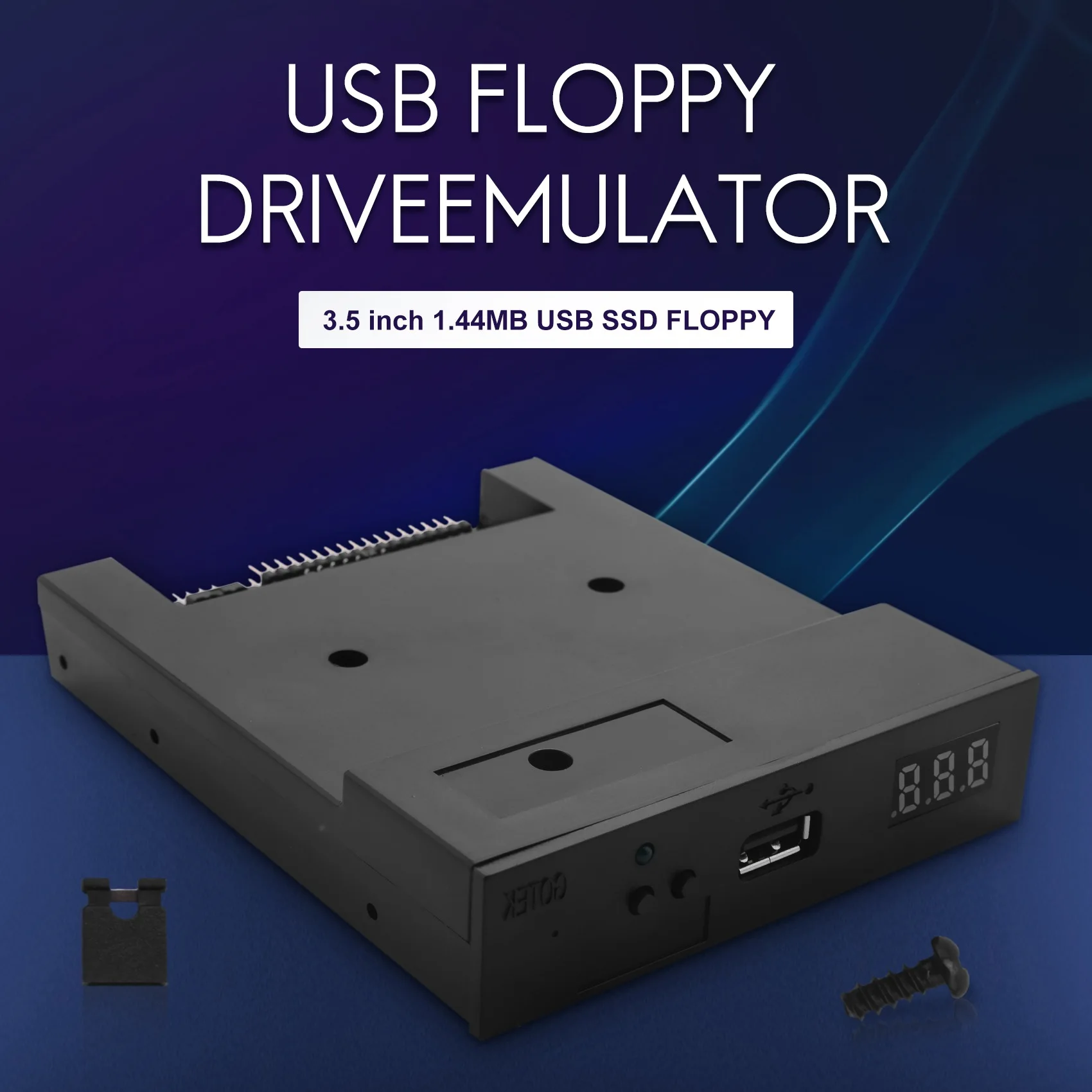 A08I SFR1M44-U100K Black 3.5 inch 1.44MB USB SSD FLOPPY DRIVE EMULATOR for YAMAHA KORG ROLAND Electronic Keyboard GOTEK