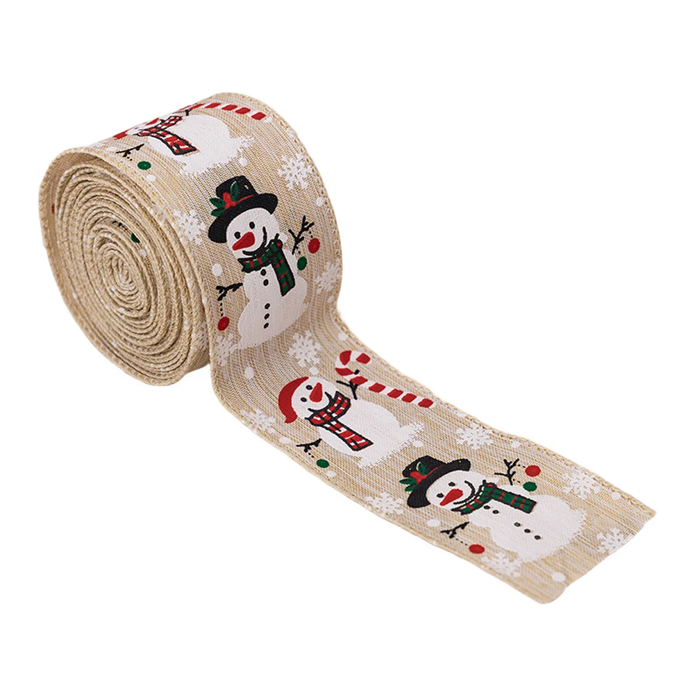 Fita de boneco de neve de natal fofa adequada para decoração de natal diy enfeites de natal de 5 m de comprimento para presente de natal doméstico