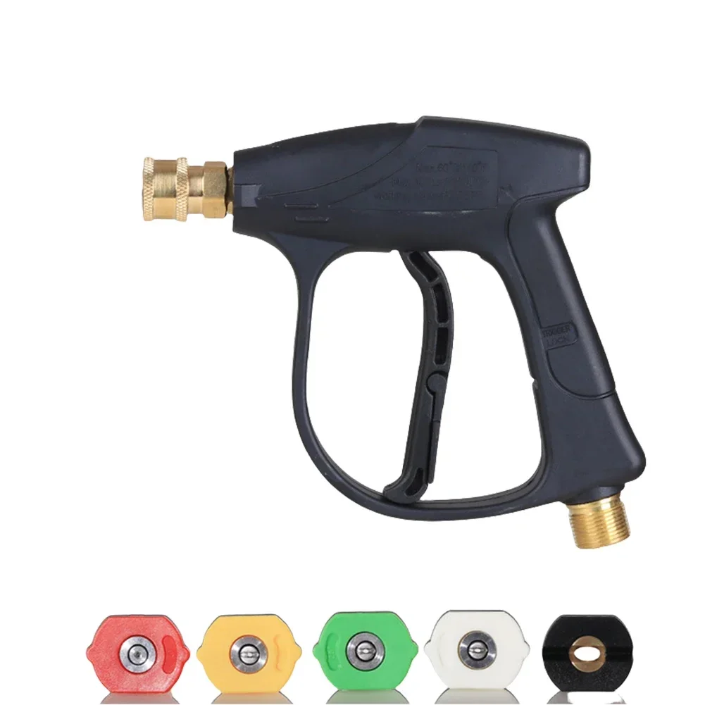 

Brass Core Household High Pressure Car Washing Machine Water Pipe Sprayer 1/4 Quick Connections Adapter Five Color Nozzle M22