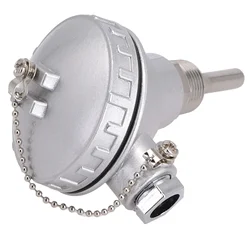 RTD PT100 Temperature Sensor Probe 1/2 Inch NPT Threaded Thermocouple Terminal Head 50 100 150 200 250 300 400 Mm For Controller