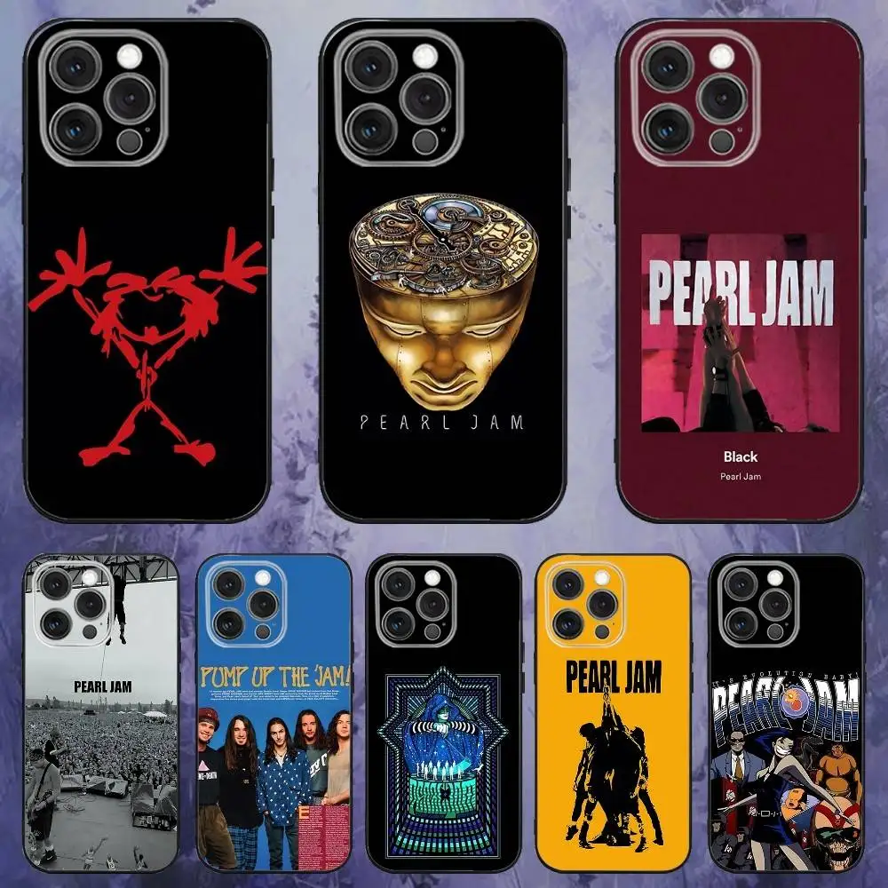 

Pearls Band J-Jams Phone Case For iPhone 17,16,15,14,13,12,Pro,Max,Plus,E,SE4,Air,Mini Black Soft Box