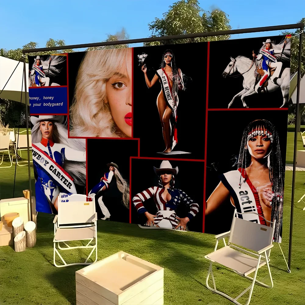 Singer Beyonce Cowboy Carter Flag For Picnic Party Art Home Decoration Outdoor Camping Banner