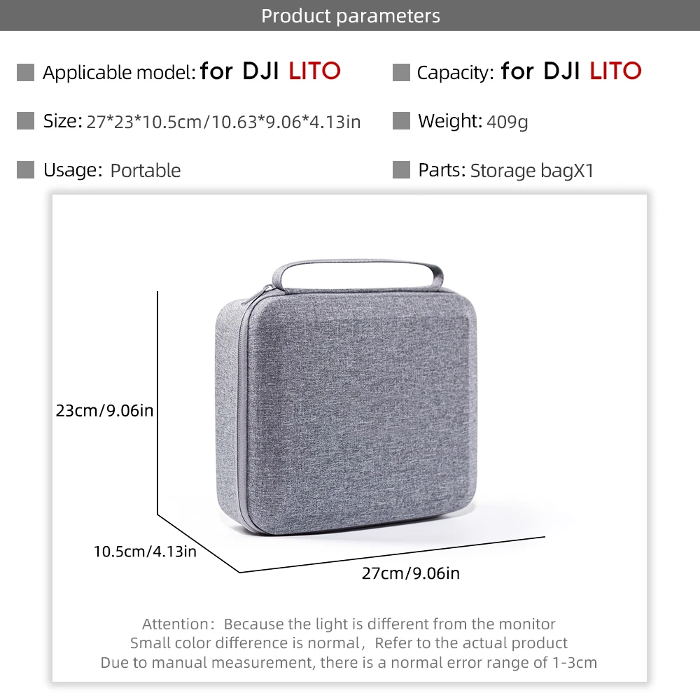 

Portable Carrying Case for DJI Lito 1/X1,Nylon Travel Storage Bag Shockproof Protective Cover with Handle for Lito1/X1 Drone