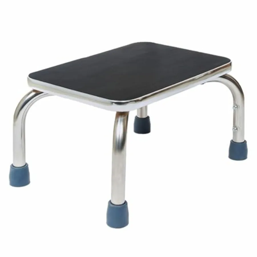 Heavy-Duty Foot Step Stool with Non-Slip Rubber Platform for Seniors and Adults Holds up to 300lbs 9  in. Step Up 18"L x 11.5"