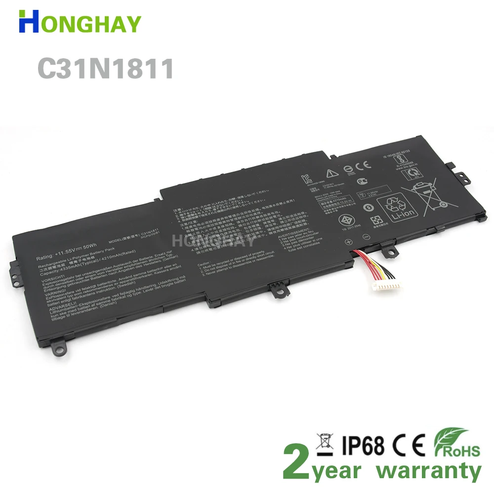 HONGHAY C31N1811 Laptop Battery For ASUS 0B200-03080000 BX433FN UX433FN-2S For ZenBook 14 UX433F UX433FA-A5046R