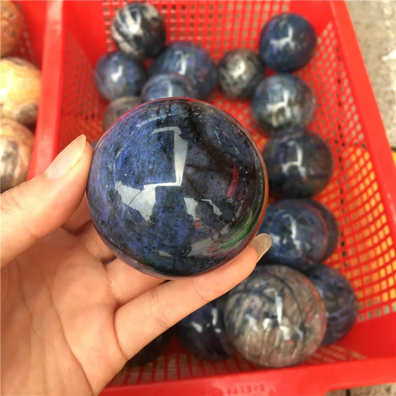 

Wholesale Natural Blue Dumortierite Stone Sphere Crystal Healing Stones Ball For Decoration