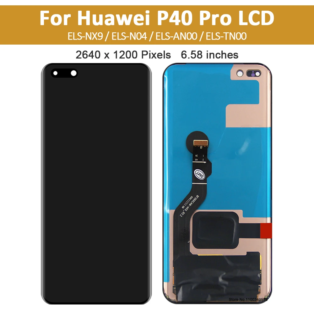 Imagem -02 - Display Lcd Original para Huawei P40 Pro Touch Screen Digitizer Assembly Peças de Reparo Els-nx9 Els-n04 658