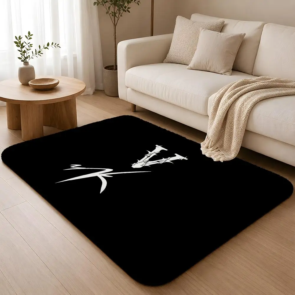 IMD Stylish V-VrunkS Floor Mat Flannel Rug Non Slip Absorbent Soft Washable For Entryway Hallway Bathroom Kitchen Decor