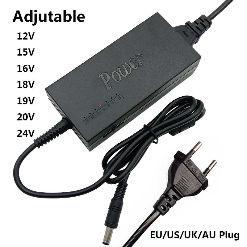 Adjustable AC DC Power Supply 220V To 12V 15V 16V 18V 19V 20V 24V Adapter 12 15 16 18 20 24 V Volt Universal Adaptor 4.5A 4A